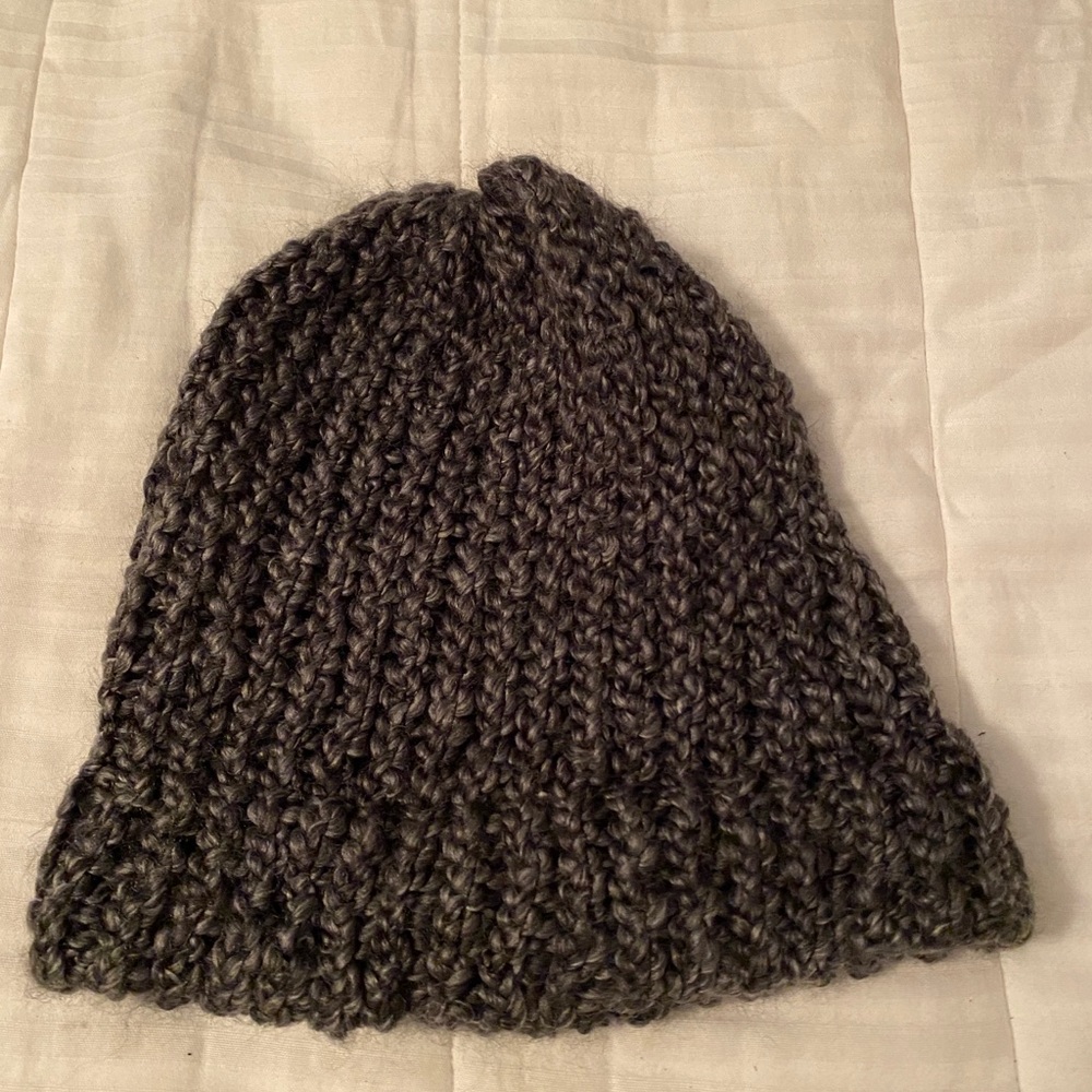 Gray charcoal knitted hat